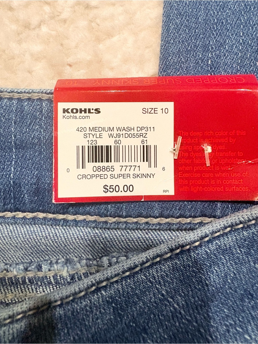 Jennifer Lopez Mid Wash Blue Ankle Jeans - Picture 5 of 7